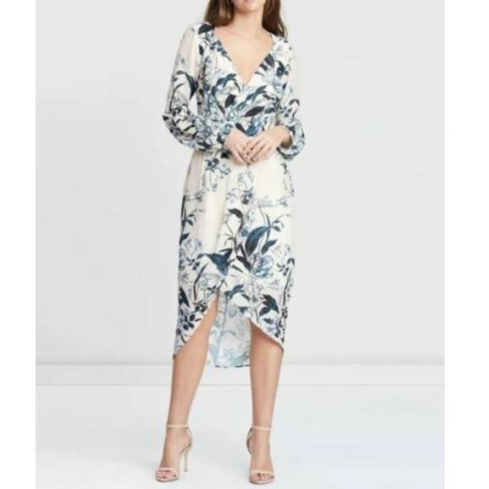 Cooper St Vanilla Long Sleeve Drape Dress NEW